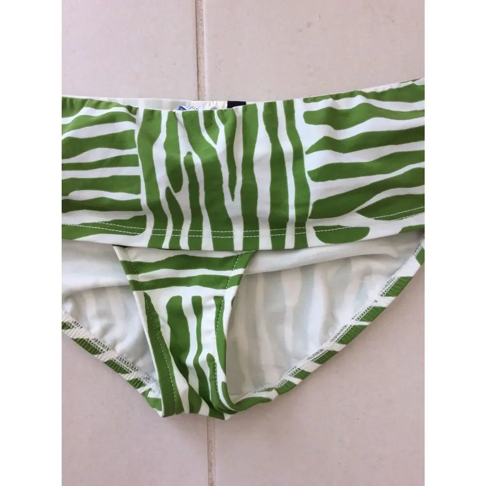 Ralph Lauren Blue Label Bikini Bottom Zebra Print Swimwear Beach Summer
